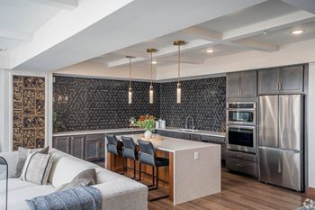 Lounge with entertaining kitchen